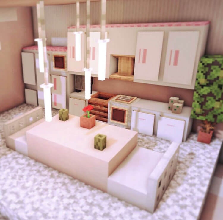 minecraft girl kitchen