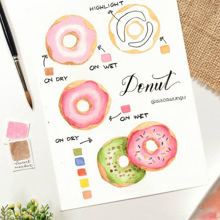 how to draw a donut