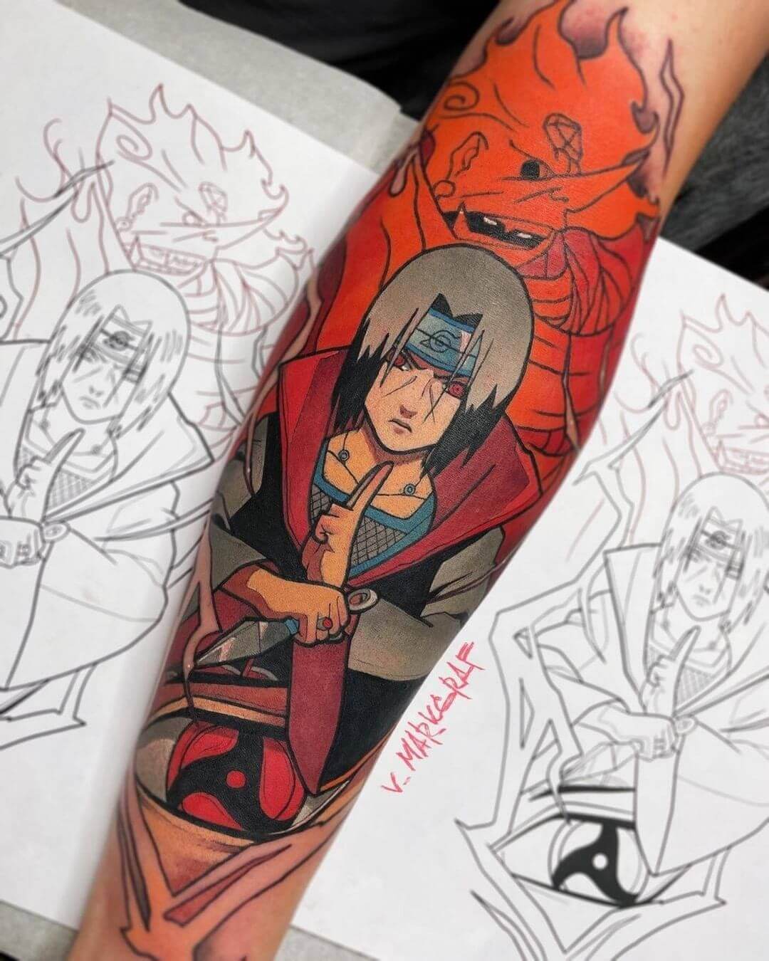 1ANIME TATTOO PAGE on Instagram naruto sleeve done by mrowatattoo To  submit your work use the tag animemasterink And dont forget to share our  page