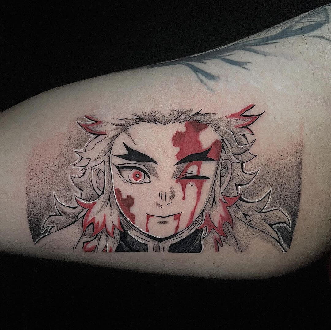 Rengoku Colorful Tattoo  TATTOOGOTO