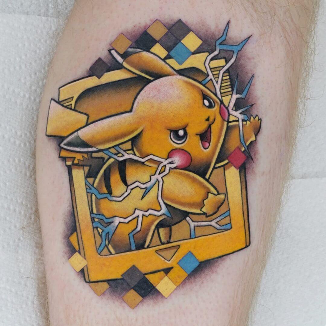 Pikachu Pokemon tattoo