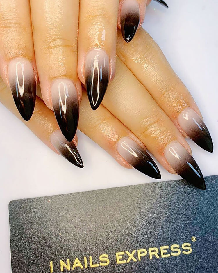 Black Stiletto Nails