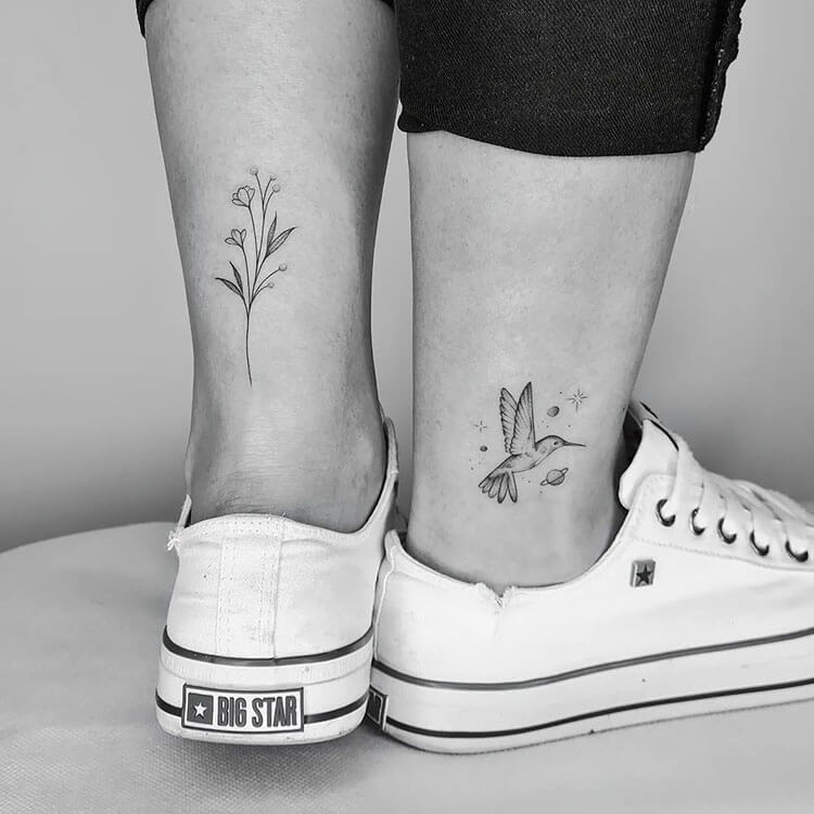 small fine line hummingbird on my ankle fresh vs 25 years  ragedtattoos