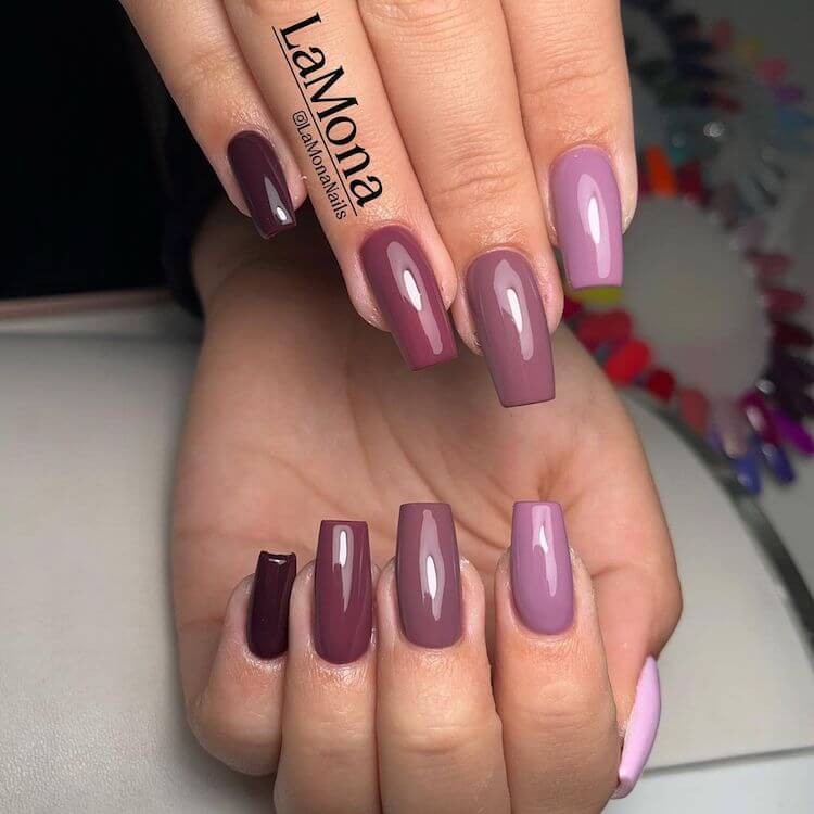 ombre purple nails