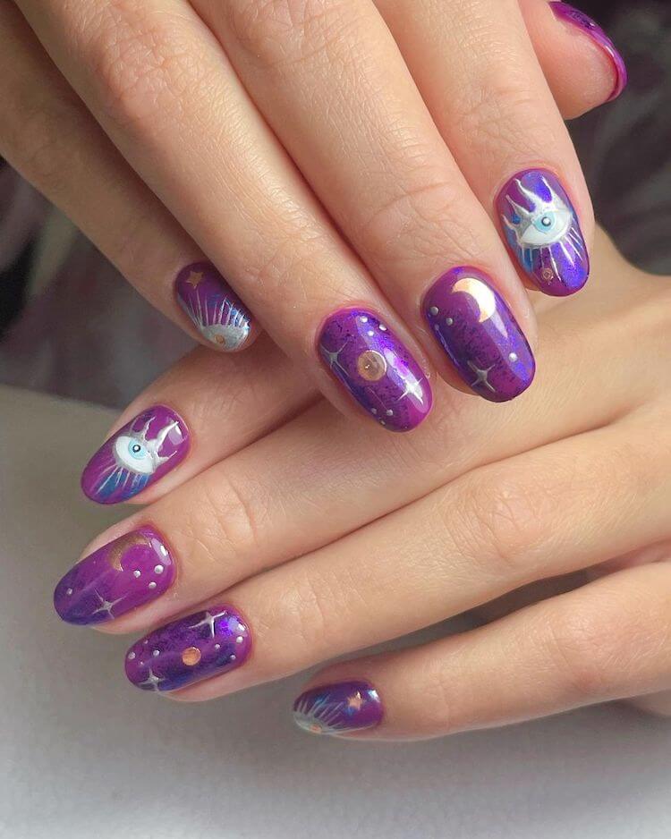 16 Purple Acrylic Nail Designs That Will Make You Feel Luxurious ...