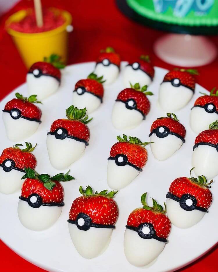 strawberry pokeballs