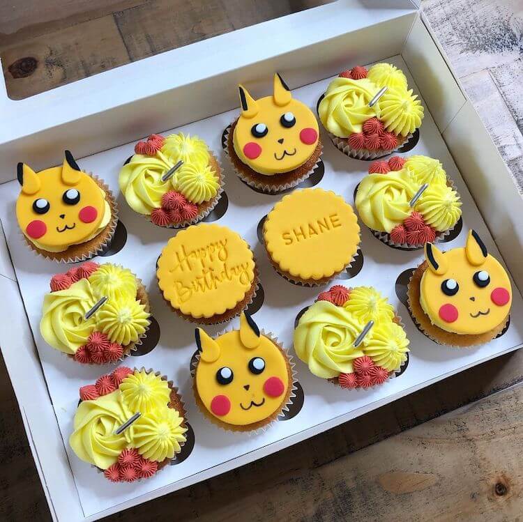 Pikachu Birthday Cupcakes