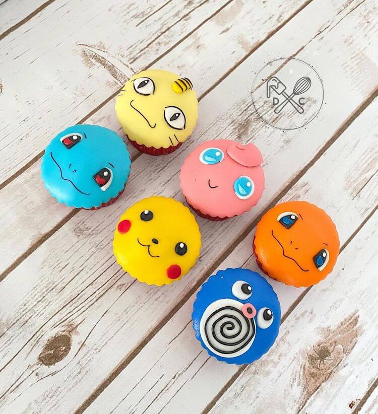 Pokemon Fondant Cupcakes