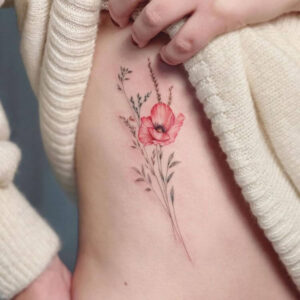 poppy flower tattoo