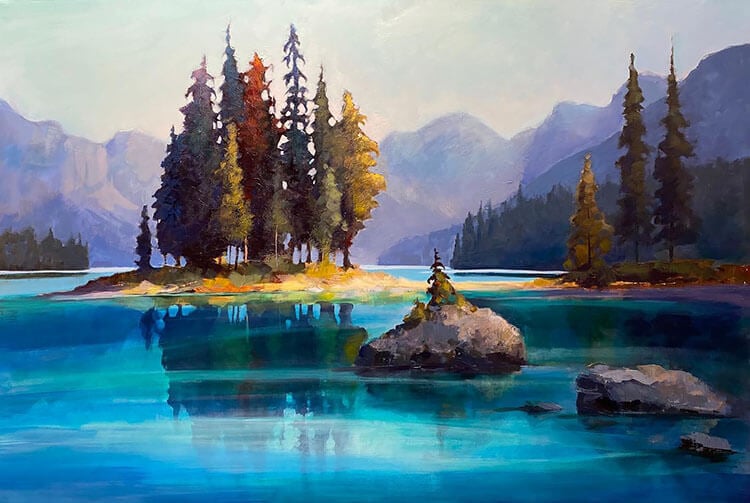 Maligne Lake Painting