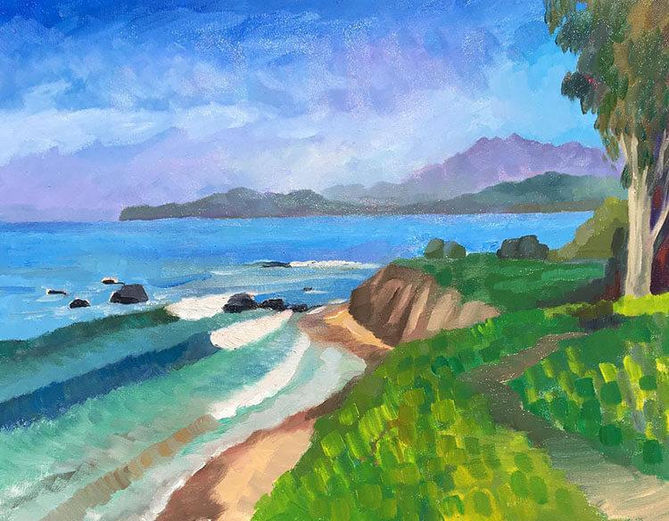 beach scene painting