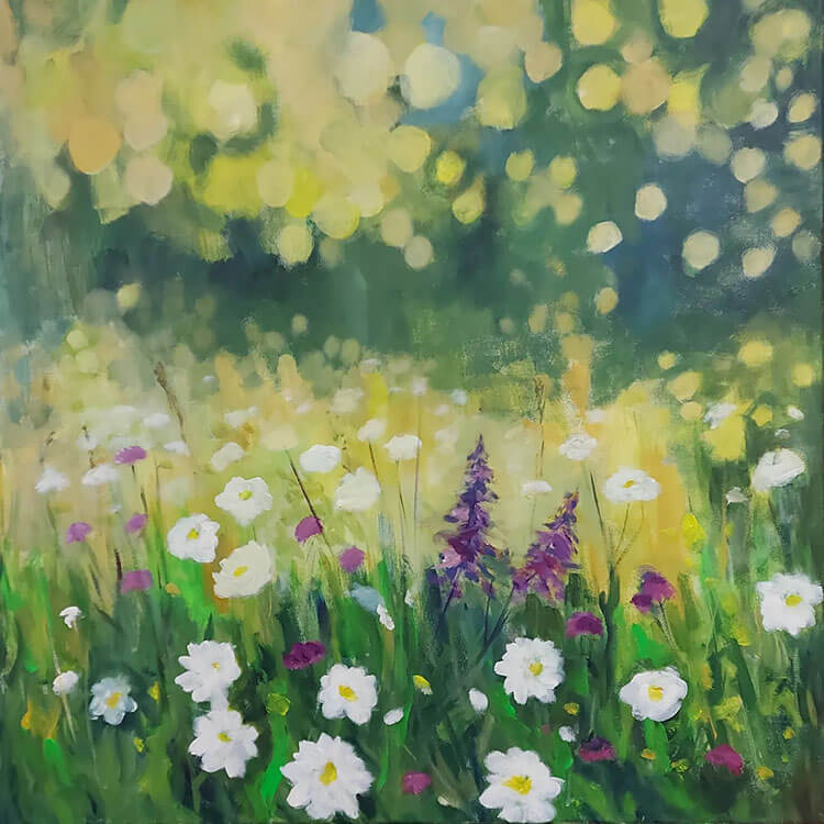 flower meadow painting
