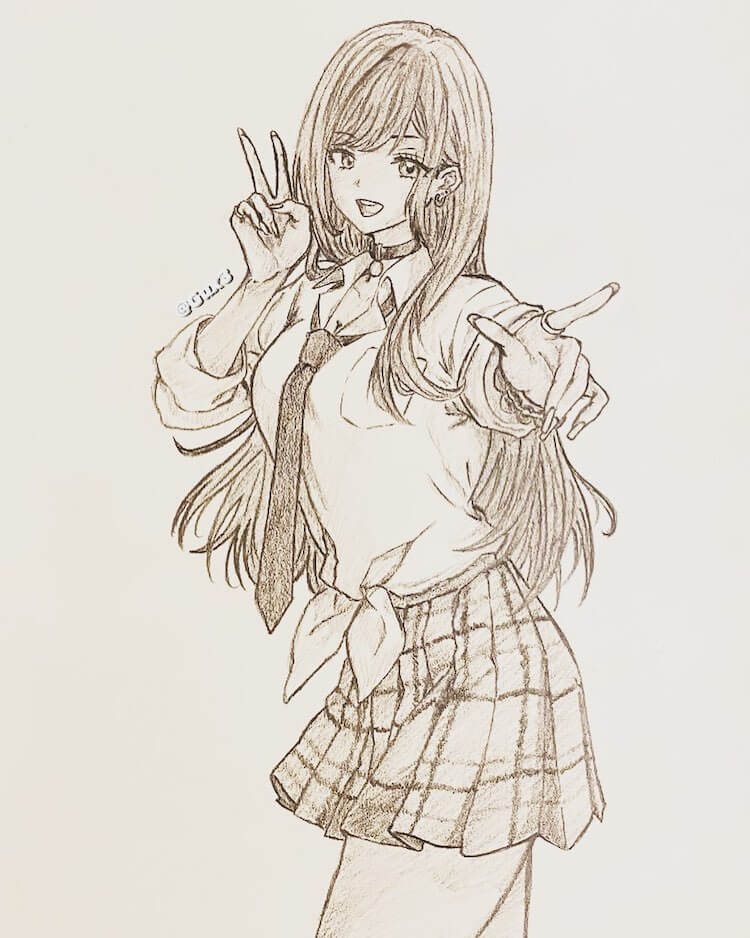 Girl with Peace Sign