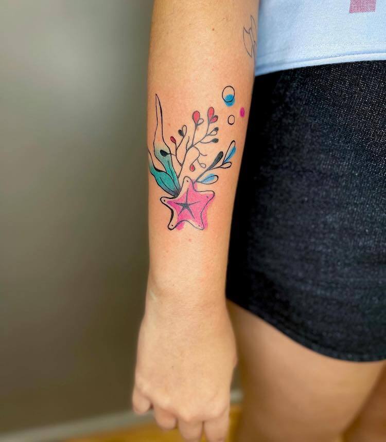 28 Nice Starfish Tattoo Designs