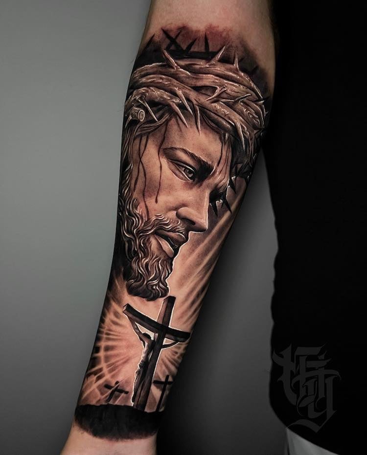 Discover The Timeless 72 Great Looking Jesus Tattoo For Arms