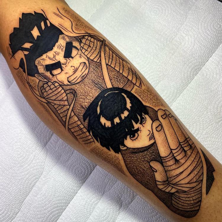 Zelx Tattoo  Konoha Senpuuu  Le RockLee de Dimi manga naruto  rocklee anime mangatattoo animetattoo tattoo tatouage ink bordeaux  toulouse rodez zelx  Facebook