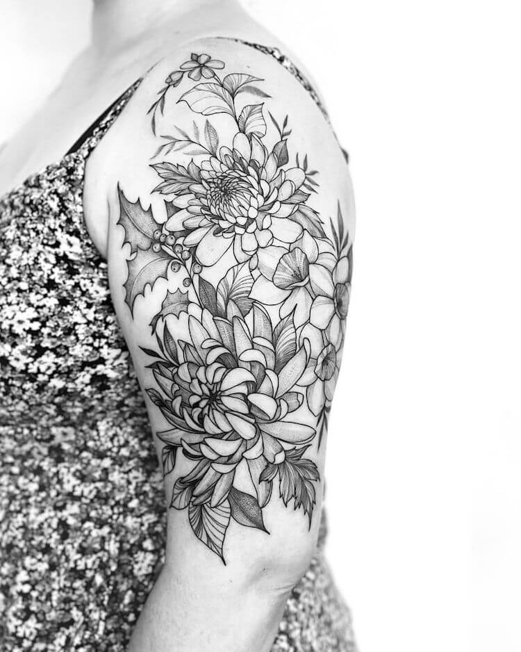 45 Beautiful Chrysanthemum Tattoo Ideas  Art and Design