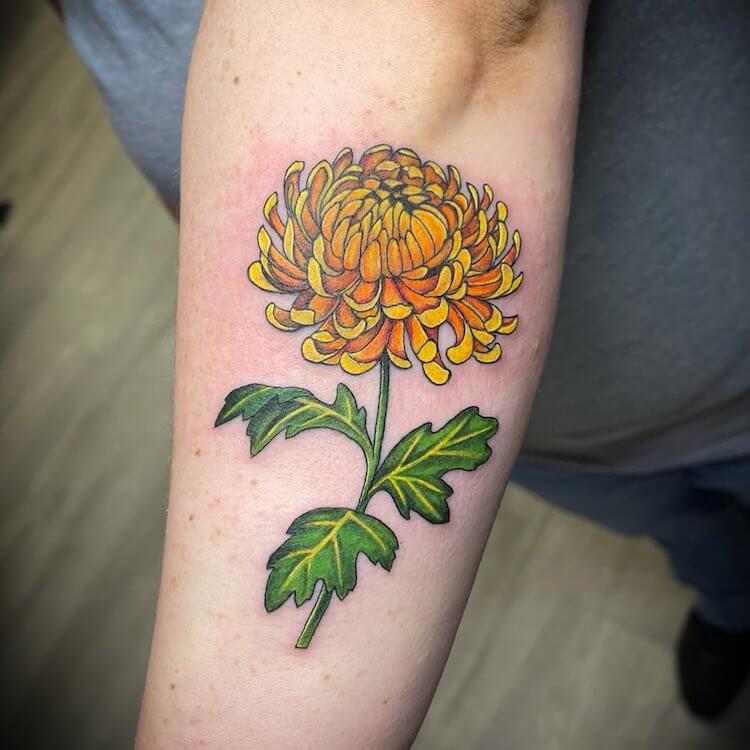 Chrysanthemum Flower Tattoo Meaning and Significance