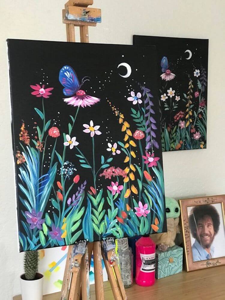 Midnight Butterfly Garden