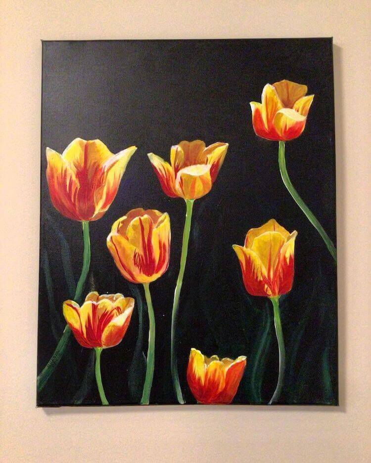 Orange Tulips Painting