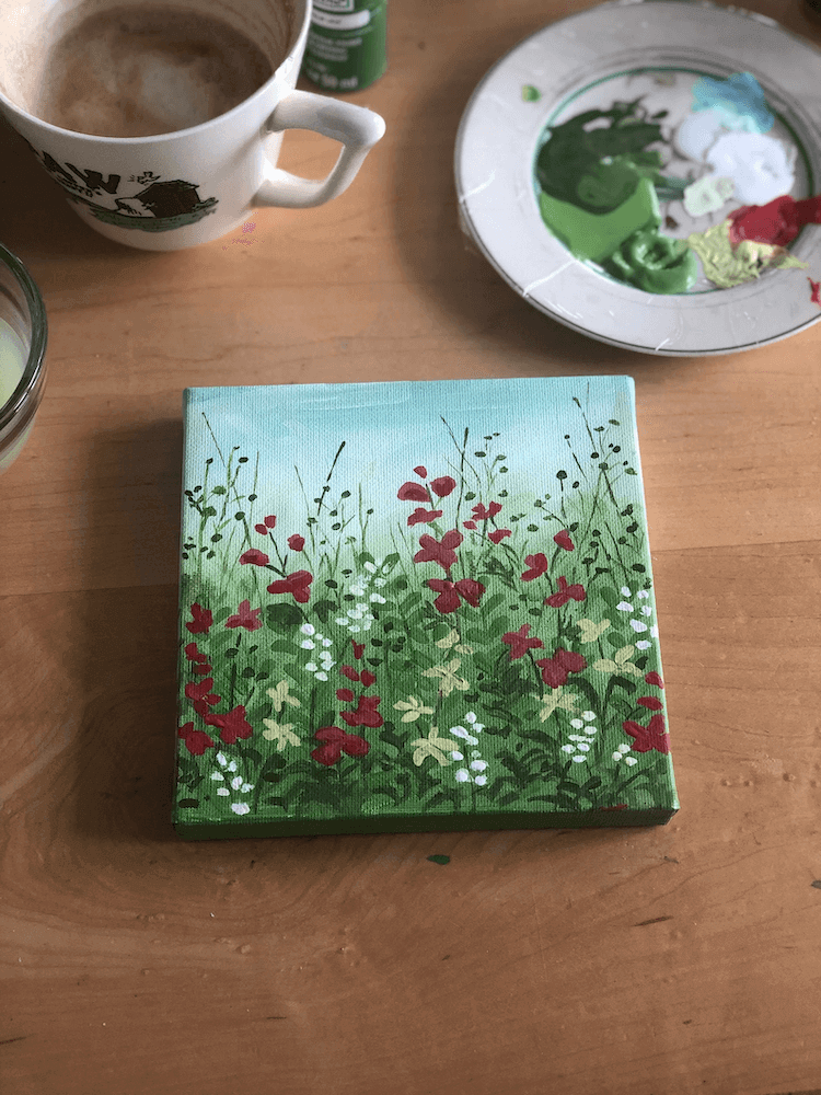 Small Wildflower Painting