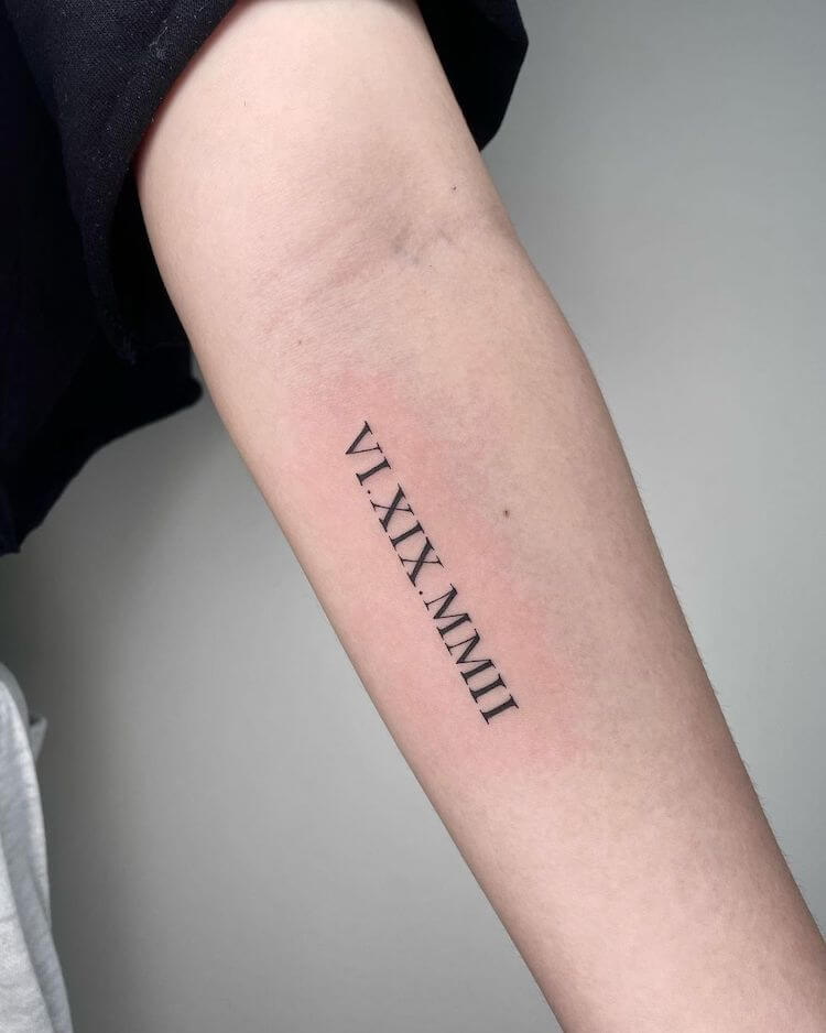 15 Awesome Roman Numeral Tattoos 2023  Moms Got the Stuff