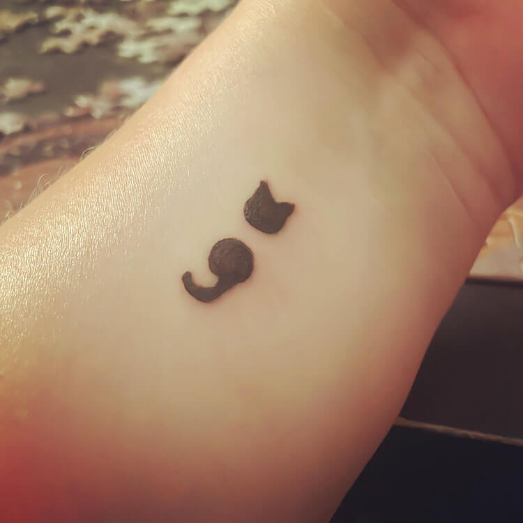 24 Beautiful Semicolon Tattoos and What They Mean  Moms Got the Stuff