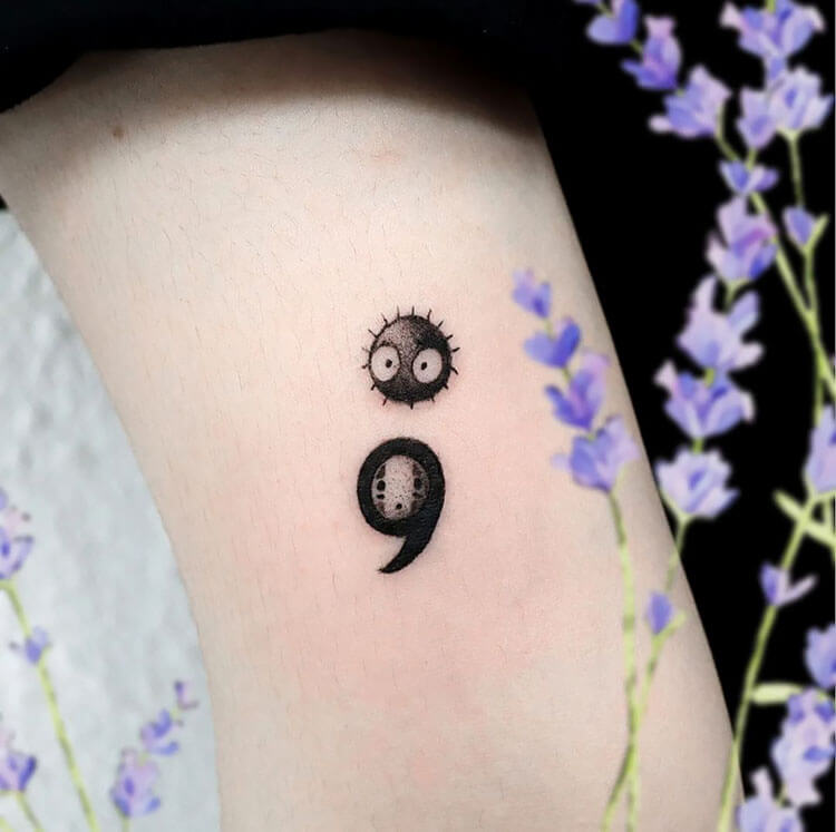 My Chibi Totoro and Soot Sprite tattoo  rghibli