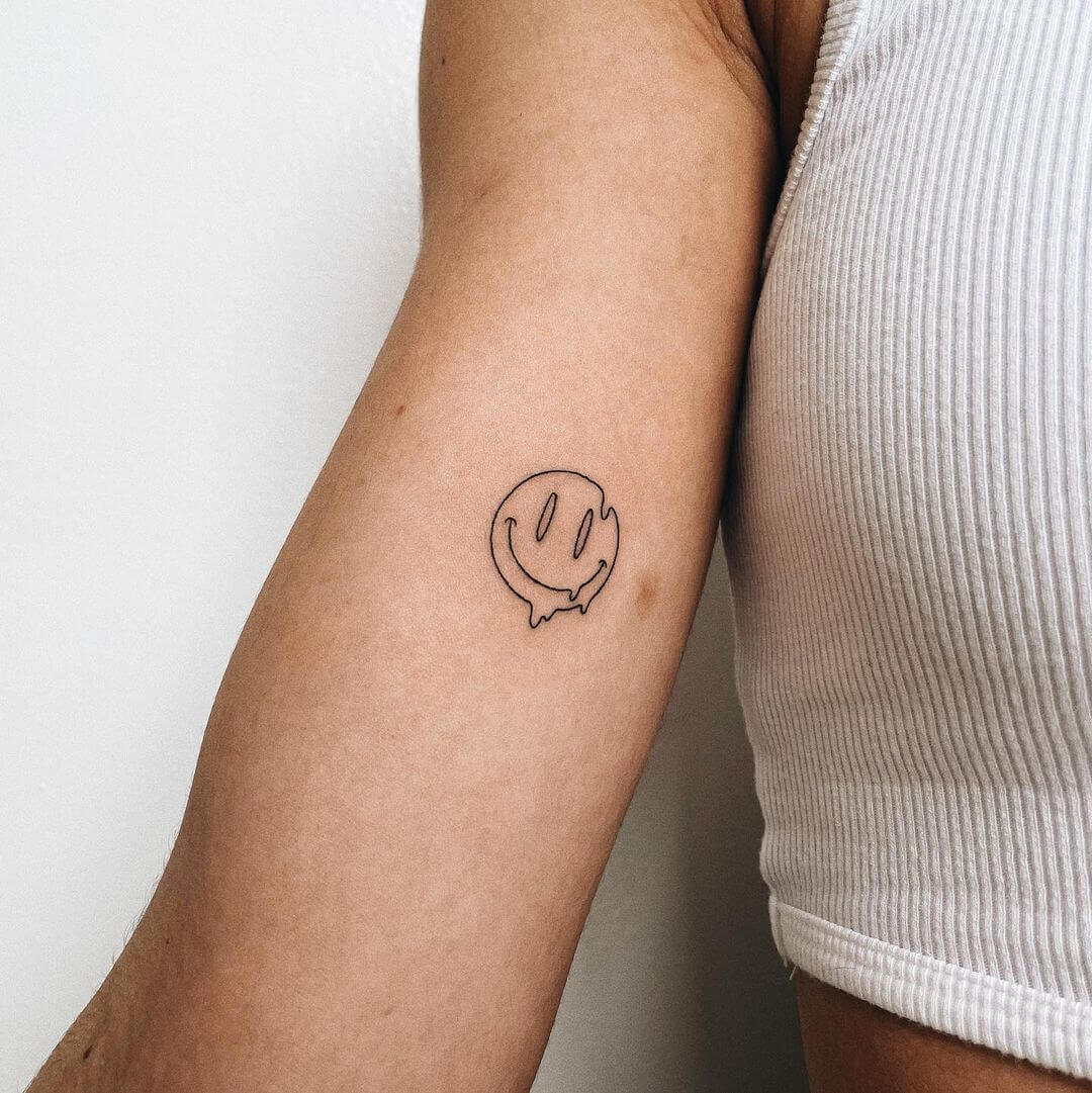 Melting Smiley Face Tattoo Meaning