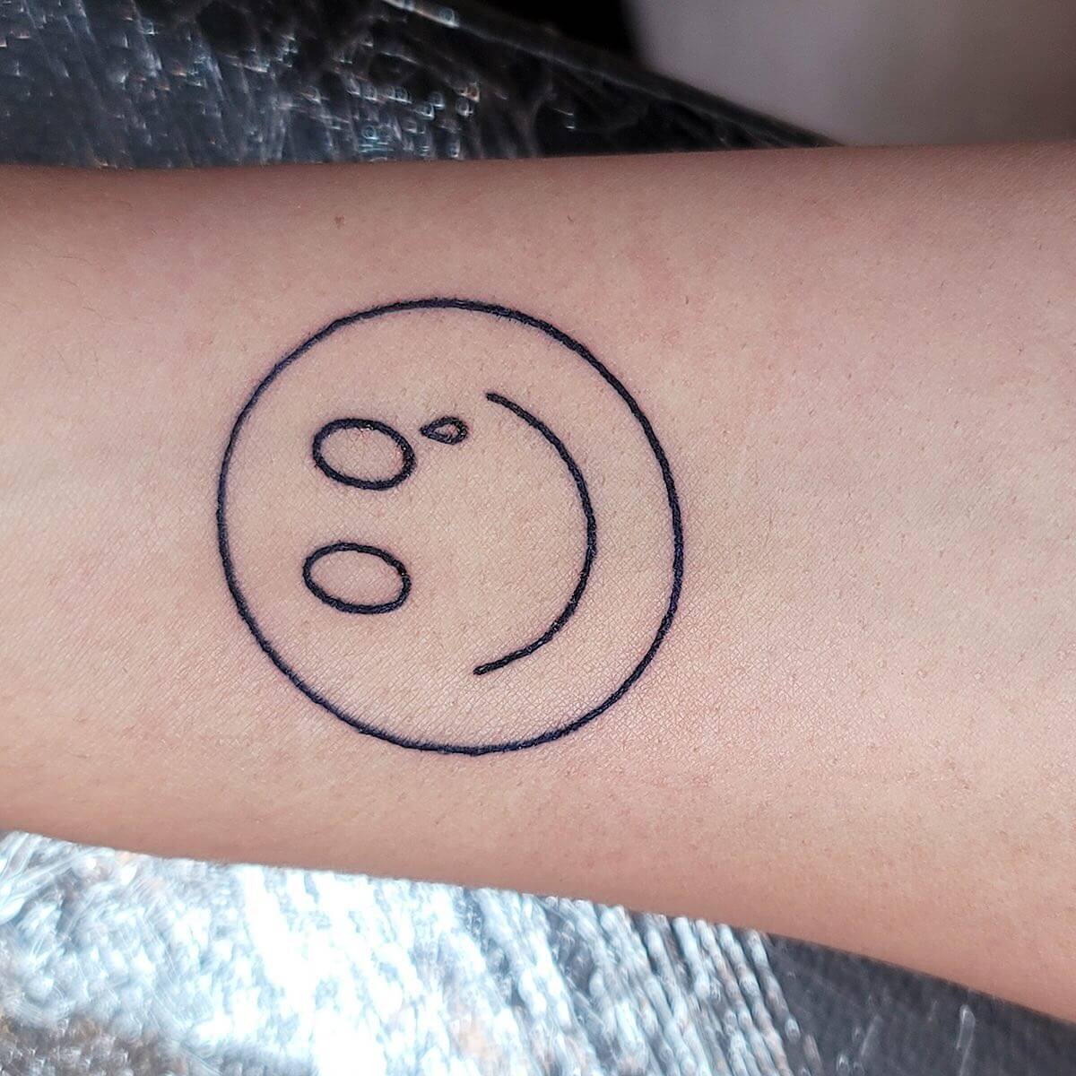 The black hat tattoo - Smiling can boost your health. Why not tricking your  brain into happiness? Smile. #BlackHatDublin #Tattoo #smiley #smileytattoo  #smiletattoo | Facebook