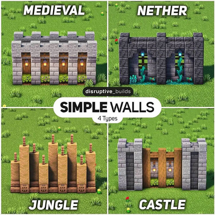 20 Amazing Minecraft Wall Design Ideas Mom S Got The Stuff   Minecraft Wall Designs 2 