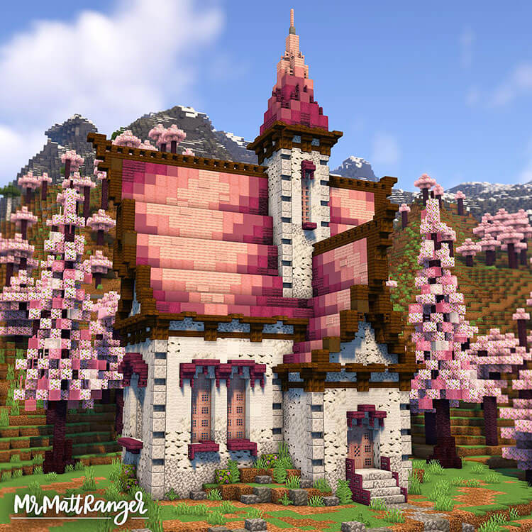 Minecraft Cherry Blossom Builds Mom s Got The Stuff Minecraft Cherry Blossom Builds Mom s Got The Stuff