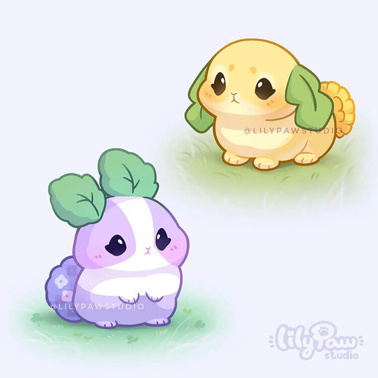 Bunnies with Leaf Ears