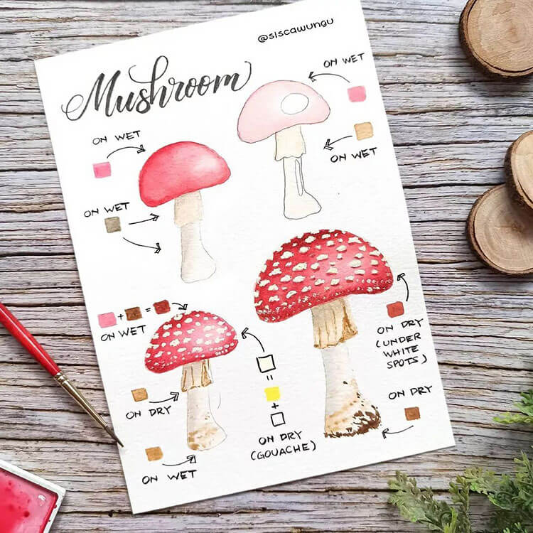 How to Paint a Mushroom