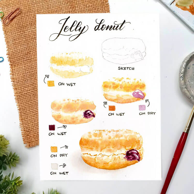 How to Paint a Jelly Donut