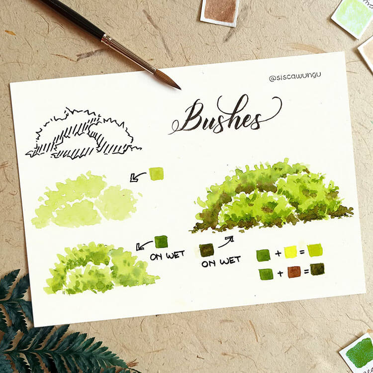 How to Paint Bushes