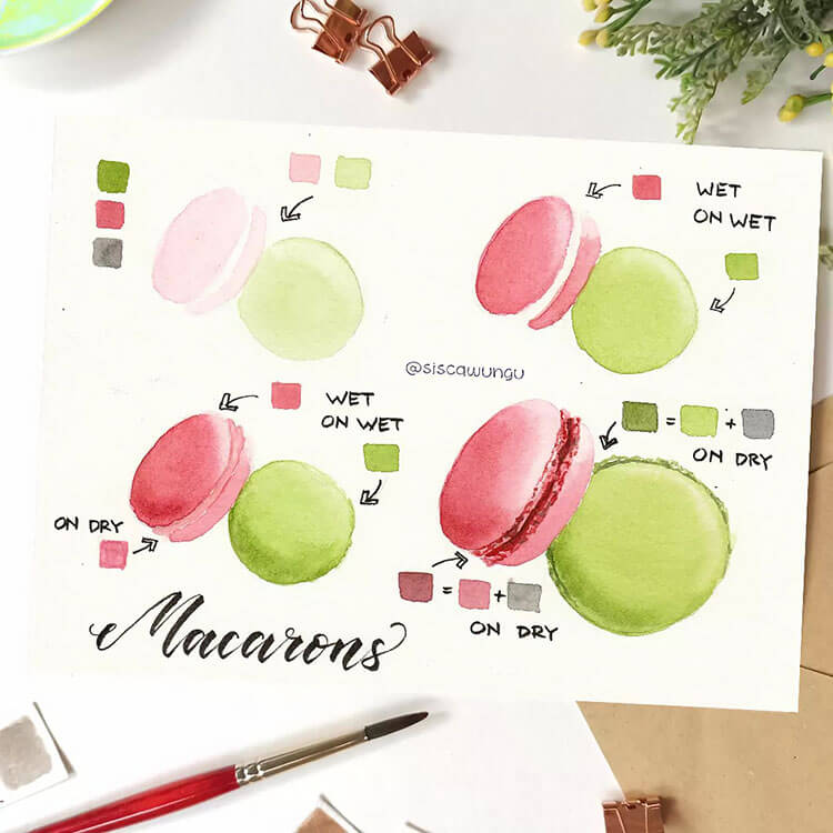 How to Paint a Macaron