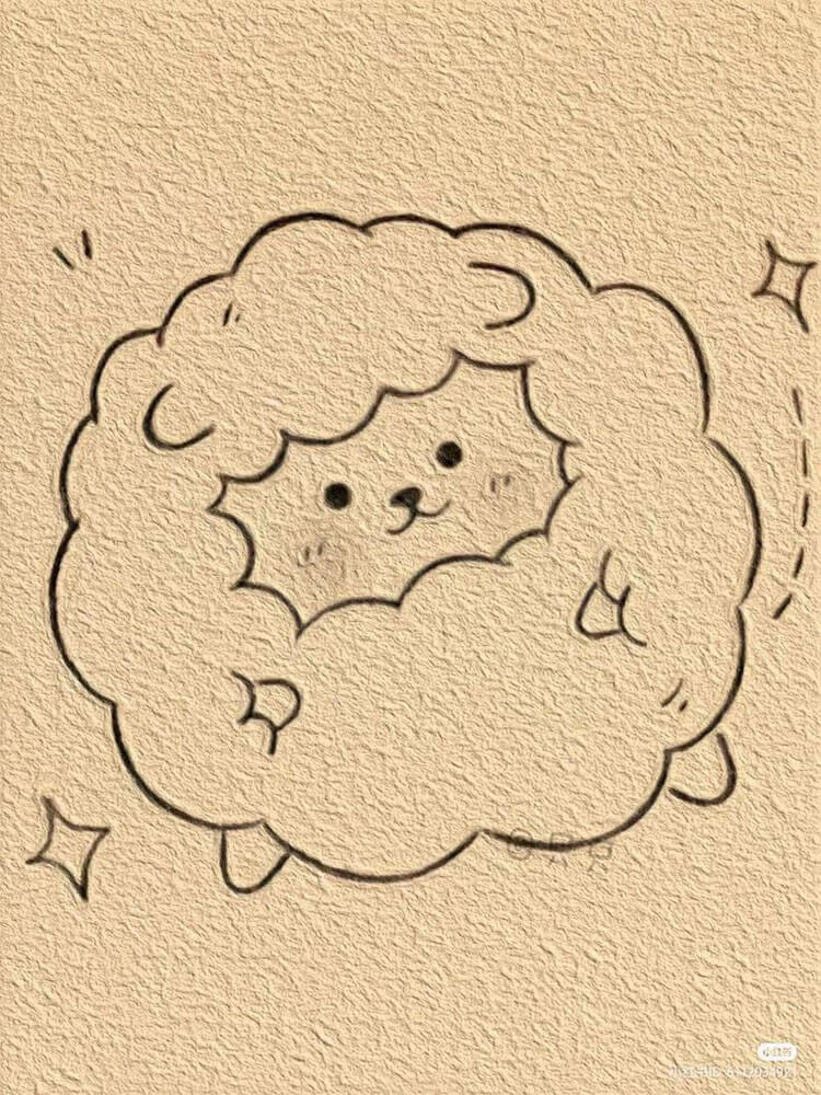 Easy Sheep Drawing