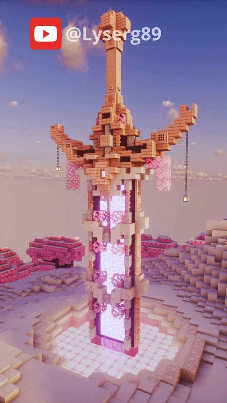 Cherry Blossom Nether Portal Sword