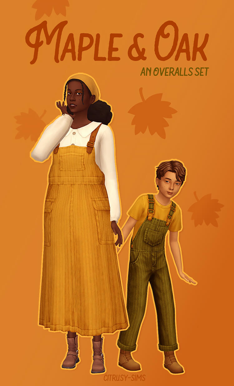 Maple and Oak Overalls Set