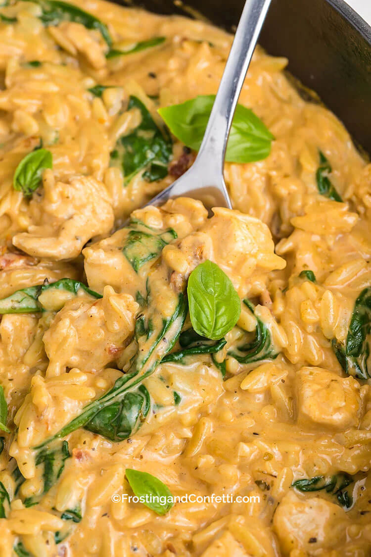 30 Minute Marry Me Chicken Orzo