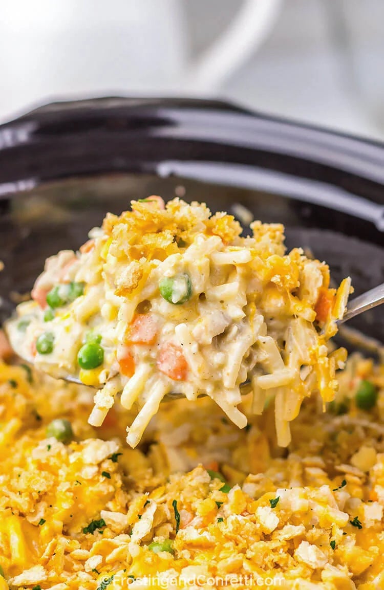 Chicken Pot Pie Hash Brown Casserole